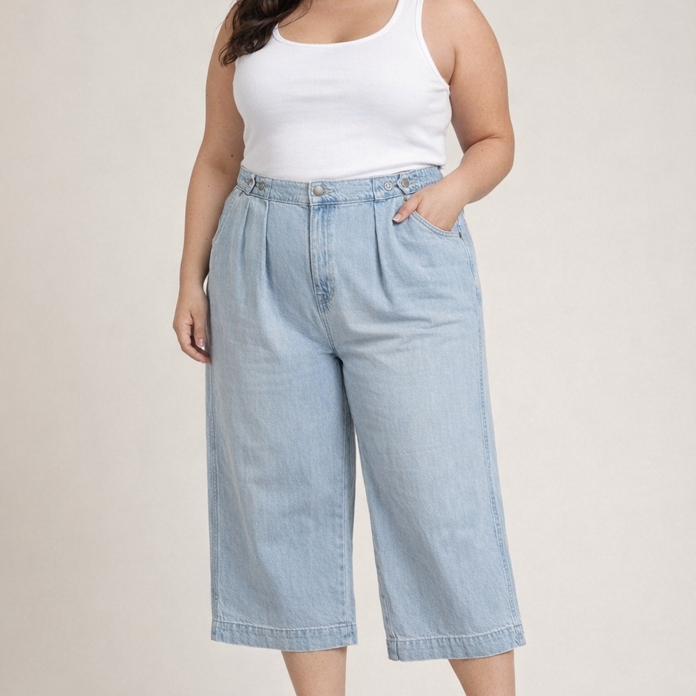 Universal Thread Women’s Denim Culottes Size 17 – High Rise, Lyocell Blend, 24”